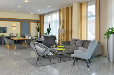 Ein Sitzbereich in der Unterkunft Hotel Residenz Oberhausen