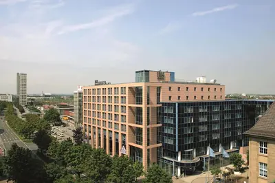 Das Gebäude in dem sich das Aparthotel befindet