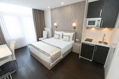 Ein Bett oder Betten in einem Zimmer der Unterkunft Hotel Prinz Anton