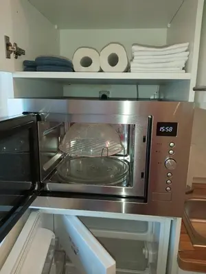 Küche/Küchenzeile in der Unterkunft Apartment am Park
