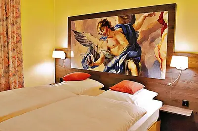 Ein Bett oder Betten in einem Zimmer der Unterkunft Retro - Art - Hotel Lünen