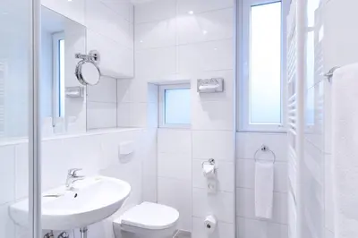Ein Badezimmer in der Unterkunft Doria