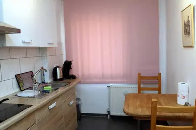 Küche/Küchenzeile in der Unterkunft Aparthotel Kompass A 102-103