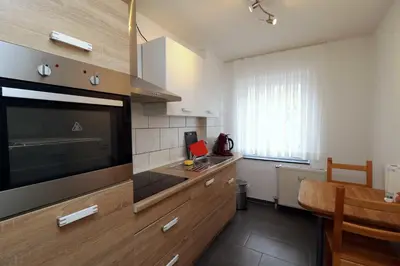 Küche/Küchenzeile in der Unterkunft Aparthotel Kompass A 102-103