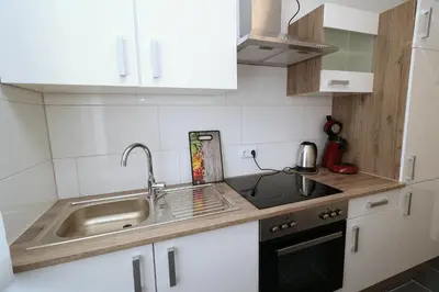 Küche/Küchenzeile in der Unterkunft Aparthotel Kompass A 401