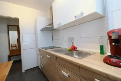 Küche/Küchenzeile in der Unterkunft Aparthotel Kompass A 402-403
