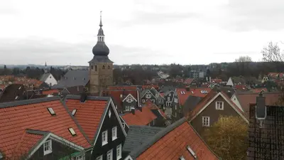Ein allgemeiner Blick auf Remscheid oder ein Stadtblick von des Hotels aus