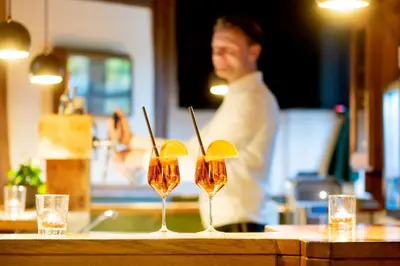 Getränke in der Unterkunft Waldhotel Eskeshof