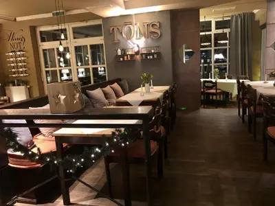 Ein Sitzbereich in der Unterkunft Landhotel Töns