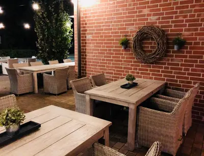 Ein Sitzbereich in der Unterkunft Landhotel Töns