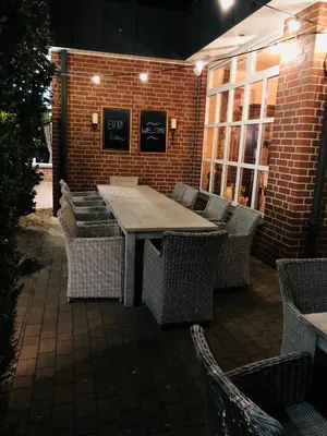 Ein Sitzbereich in der Unterkunft Landhotel Töns