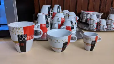 Kaffee-/Teezubehör in der Unterkunft Hotel Montan