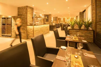 Ein Sitzbereich in der Unterkunft Air Hotel Wartburg