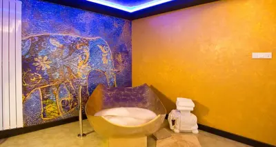 Ein Sitzbereich in der Unterkunft PLAZA INN stays design Dortmund