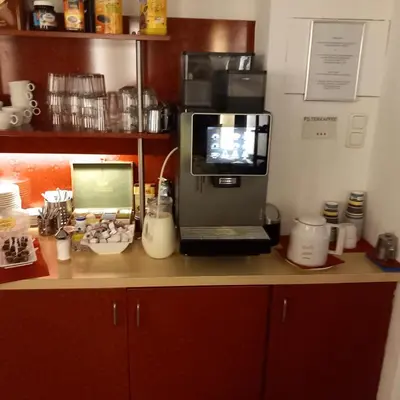 Küche/Küchenzeile in der Unterkunft Stadt-gut-Hotel Rheinischer Hof