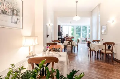 Ein Sitzbereich in der Unterkunft Hotel Friederike