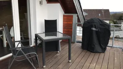 Ein Balkon oder eine Terrasse in der Unterkunft Stadtvilla Intzeplatz - Apartment Norderney