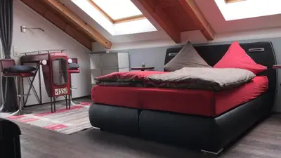 Ein Sitzbereich in der Unterkunft Stadtvilla Intzeplatz - Apartment Norderney