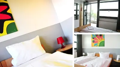 Ein Bett oder Betten in einem Zimmer der Unterkunft Chillten Bottrop