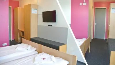 Ein Bett oder Betten in einem Zimmer der Unterkunft Chillten Bottrop