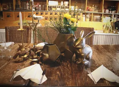 Ein Restaurant oder anderes Speiselokal in der Unterkunft Hotel Landhaus Steinhoff