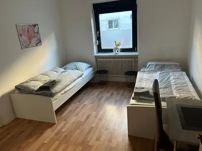 Ein Bett oder Betten in einem Zimmer der Unterkunft Monteurwohnung Hagen Haus 1