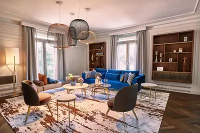 Ein Sitzbereich in der Unterkunft Steigenberger Icon Parkhotel Düsseldorf