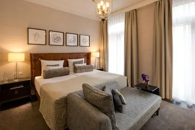 Ein Bett oder Betten in einem Zimmer der Unterkunft Steigenberger Icon Parkhotel Düsseldorf
