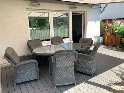 Ein Sitzbereich in der Unterkunft Adult only klimatisierte Ferienwohnung in Schwerte