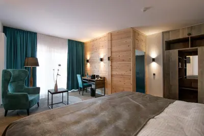 Ein Bett oder Betten in einem Zimmer der Unterkunft Landhaus Grum