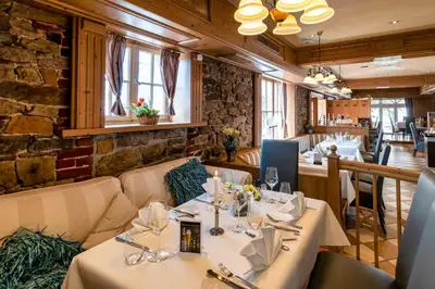 Ein Sitzbereich in der Unterkunft Landhaus Grum