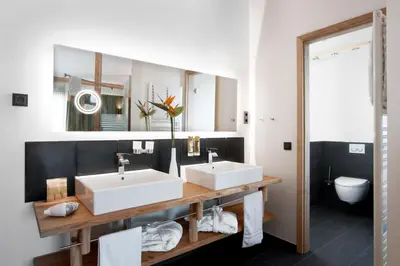 Ein Badezimmer in der Unterkunft Landhaus Grum