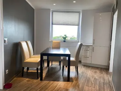 Ein Sitzbereich in der Unterkunft 3 Zimmer Apartment Duisburg Homberg 7 Etage