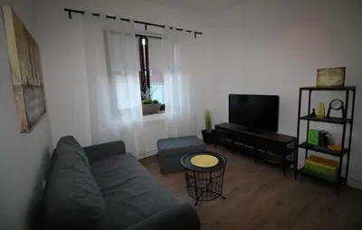 TV/Unterhaltungsangebot in der Unterkunft Ferienwohnung 14.sechs - Jahrhundertwende trifft Moderne