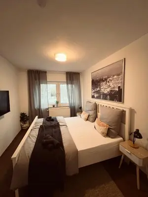 Ein Bett oder Betten in einem Zimmer der Unterkunft Große Apartments für Monteure - Dorsten -