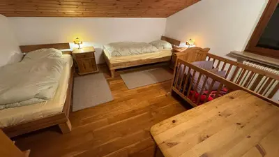 Ein Bett oder Betten in einem Zimmer der Unterkunft Zur alten Schmiede