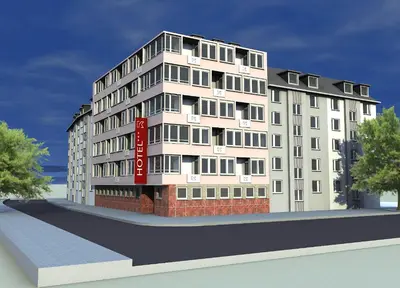 Das Gebäude in dem sich das Hotel befindet
