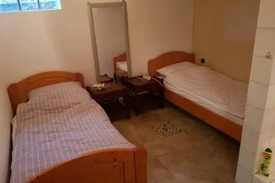 Ein Bett oder Betten in einem Zimmer der Unterkunft Ferienwohnung und Monteurwohnung mit großer begehbarer Dusche