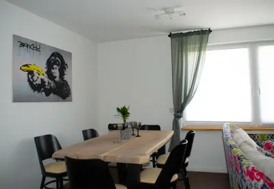 Ein Sitzbereich in der Unterkunft unique flat