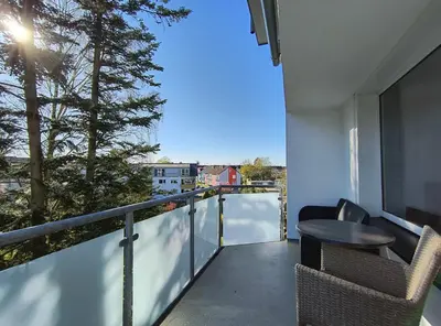 Ein Balkon oder eine Terrasse in der Unterkunft Melia