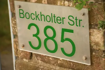 Ein Zertifikat, Auszeichnung, Logo oder anderes Dokument, das in der Unterkunft Gästehaus Alte Schule ausgestellt ist