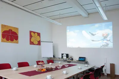 Der Geschäftsbereich oder Konferenzraum in der Unterkunft Gästehaus Alte Schule