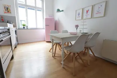 Küche/Küchenzeile in der Unterkunft Kleine 25