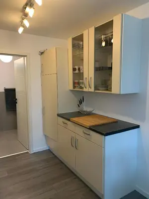 Küche/Küchenzeile in der Unterkunft Schicht am Bach