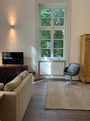 Ein Sitzbereich in der Unterkunft Das Ministerhaus - 1-2 Zimmer in historischer Villa