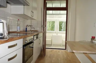 Küche/Küchenzeile in der Unterkunft Nette, geräumige Ferienwohnung