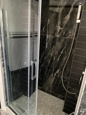 Ein Badezimmer in der Unterkunft Ferienwohnung in Essen
