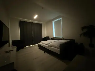 Ein Bett oder Betten in einem Zimmer der Unterkunft Premium Apartment Bochum near Düsseldorf Airport
