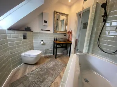 Ein Badezimmer in der Unterkunft Blick ins Ruhrgebiet