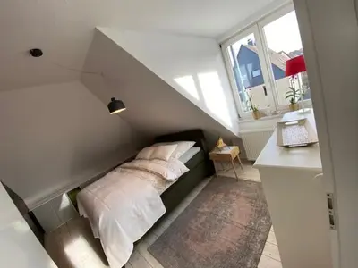 Ein Bett oder Betten in einem Zimmer der Unterkunft Blick ins Ruhrgebiet